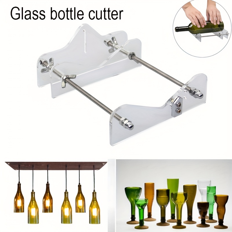 Glass Bottle Cutter Kit Glass Cutter Craft Kit DIY Kit Cutting Wine Beer Bottles  Glass Mason Jars Craft Glasses Accessories Tool Kit Gloves 
