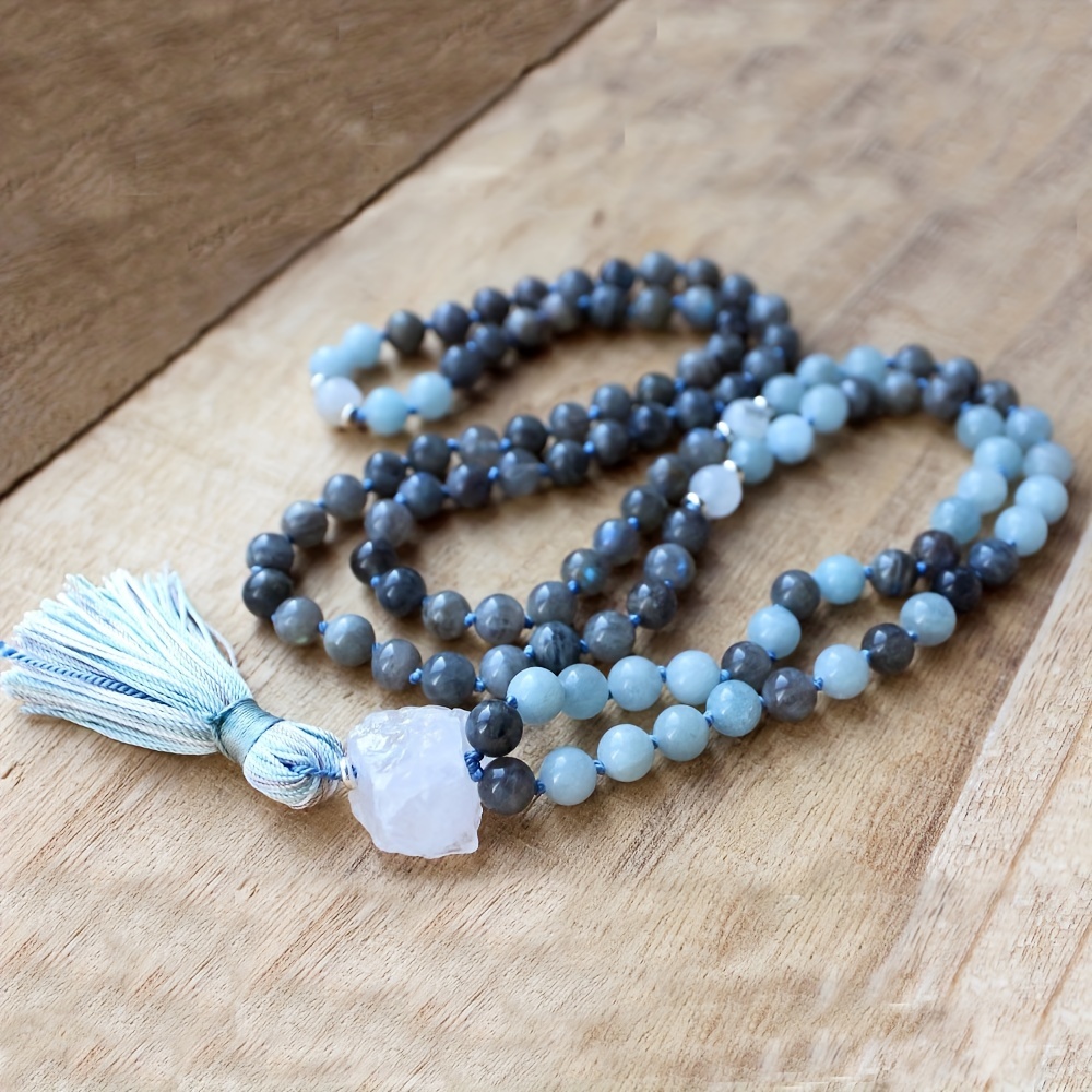 Exquisite 108 Mala Bead Necklace Yoga Mala Meditation Beads - Temu