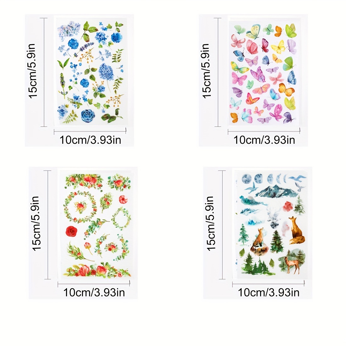 Rub On Transfer Floral Stickers Decals Waterproof Pvc - Temu