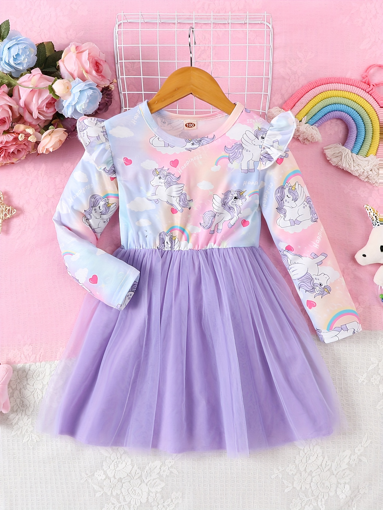 Set Di 2 Vestiti Da Unicorno Per Ragazze, Bellissimo Vestito Da Tutù  Arcobaleno + Fascia Per Bambini, Vestiti Per Il Regalo Di Festa Birthdya  Halloween - Temu Italy