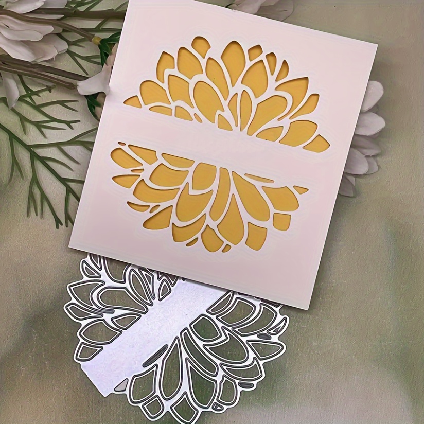 1pc Flower Border Frame Cutting Dies Diy Embossing Card - Temu