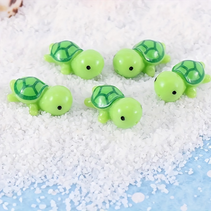 

10pcs Mini Resin Turtle Decorations, Suitable For Diy Miniature Fairy Garden Decorations, Desktop Decoration, Car Interior Decoration And Many Other Occasions Art Supplies