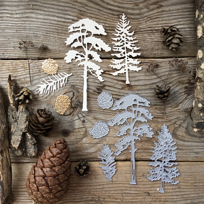 1pc Pine Trees Pattern Metal Cutting Dies Stencils For DIY Scrapbooking  Decorative Embossing DIY Paper Cards