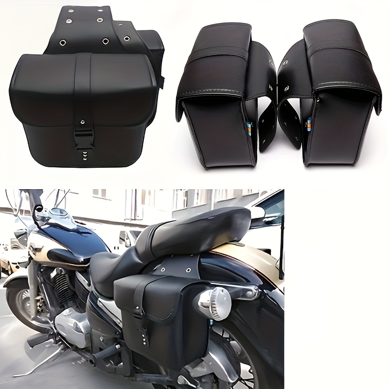 Large Capacity Motorcycle Luggage Box Motorcycle Tail Box Hanging Bag  Waterproof Pu Leather Motorcycle Luggage Bag - Temu