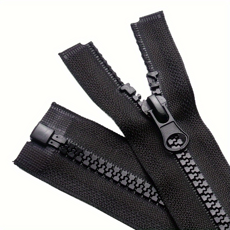 5 Resin Plastic Zipper Auto lock Zipper Sider Black Large - Temu