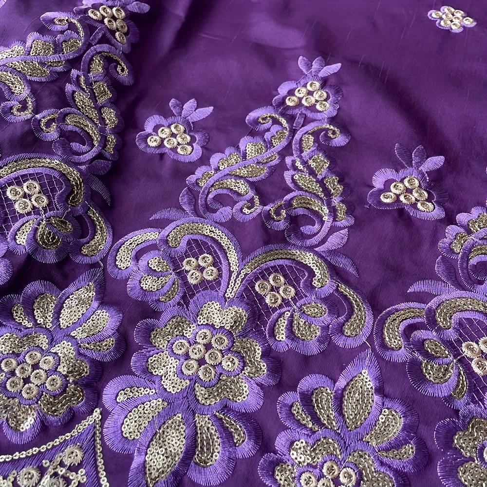 5 yards lot nigerian african lace fabric wholesale george fabric embroidery new silk lace tissu dentelle sequins lace purple bridal wedding textile