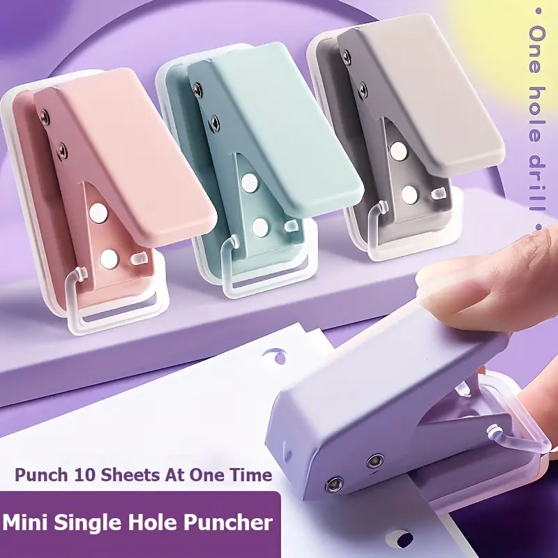 Cute Mini Morandi Single Hole Puncher( Capacity) Hole Diy - Temu