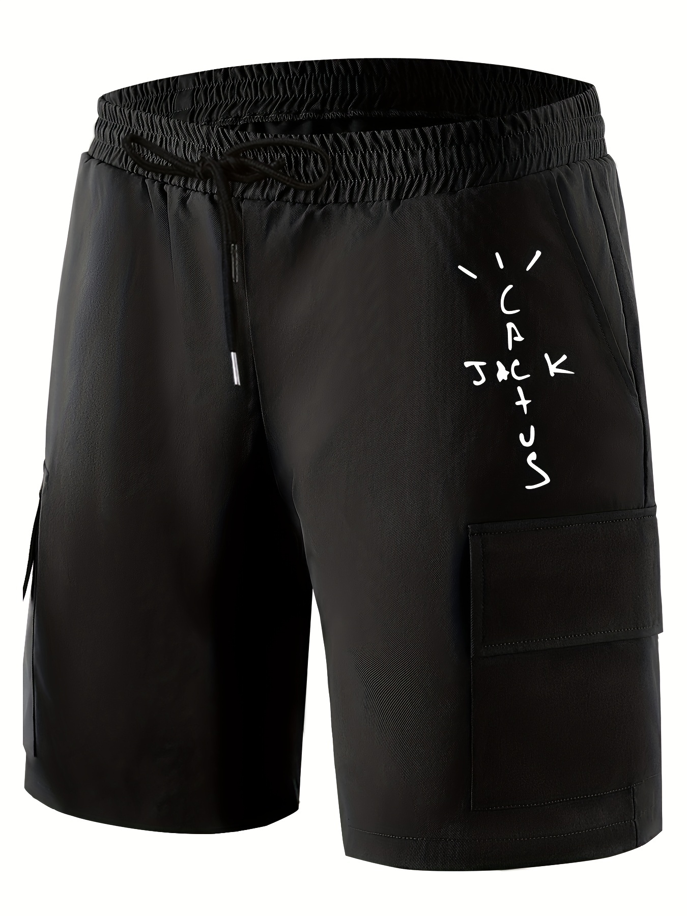 Men's Casual Waist Drawstring Cargo Shorts