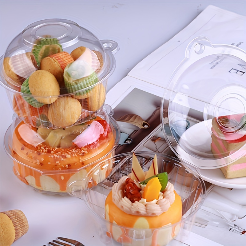 Mousse Cake Cups Mini Cake Boxes Clear Plastic Mini Cake - Temu