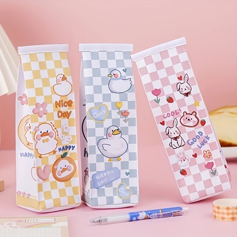 Large Cute Capacity Pencil Case Kawaii Cute School Supplies - Temu