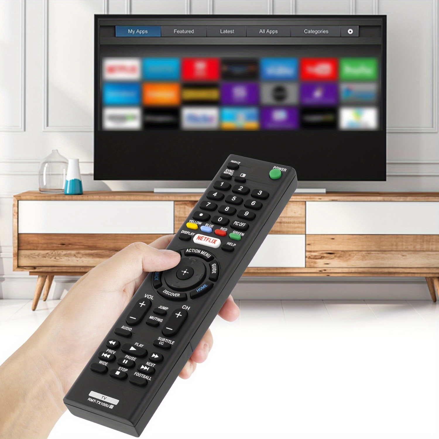 Control Remoto Universal RMT-TX100U Para *-TV-Remote, Para Todas Las  Televisores Inteligentes * Bravia LCD LED HD, Con Botones De Netflix