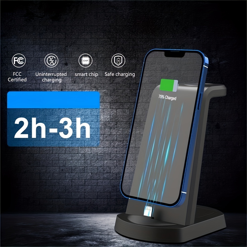 MAOZHBO Station de Charge,Chargeur à Induction 3 en 1 Chargeur sans Fil  Compatible avec iPhone15 14 13 12 11 Pro Max/Plus/XR XS X,Samsung Galaxy  S22