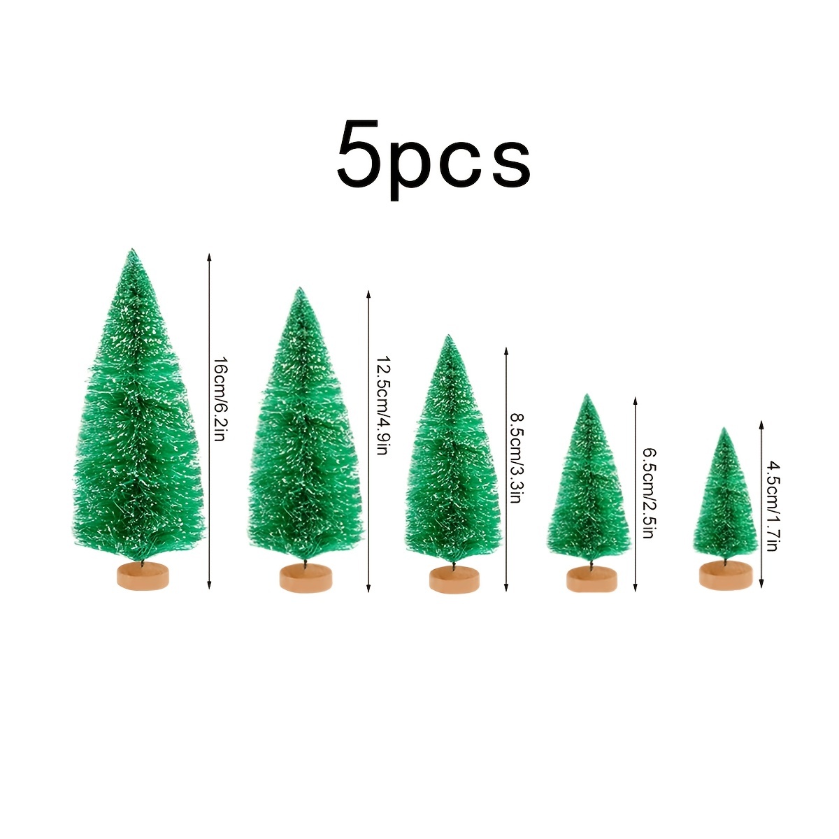 Desktop Miniature Christmas Trees,Small Xmas Tree with Ornaments,Mini  Desktop Tree DIY Set for Xmas Holiday Party Home Tabletop Decor（3 Different