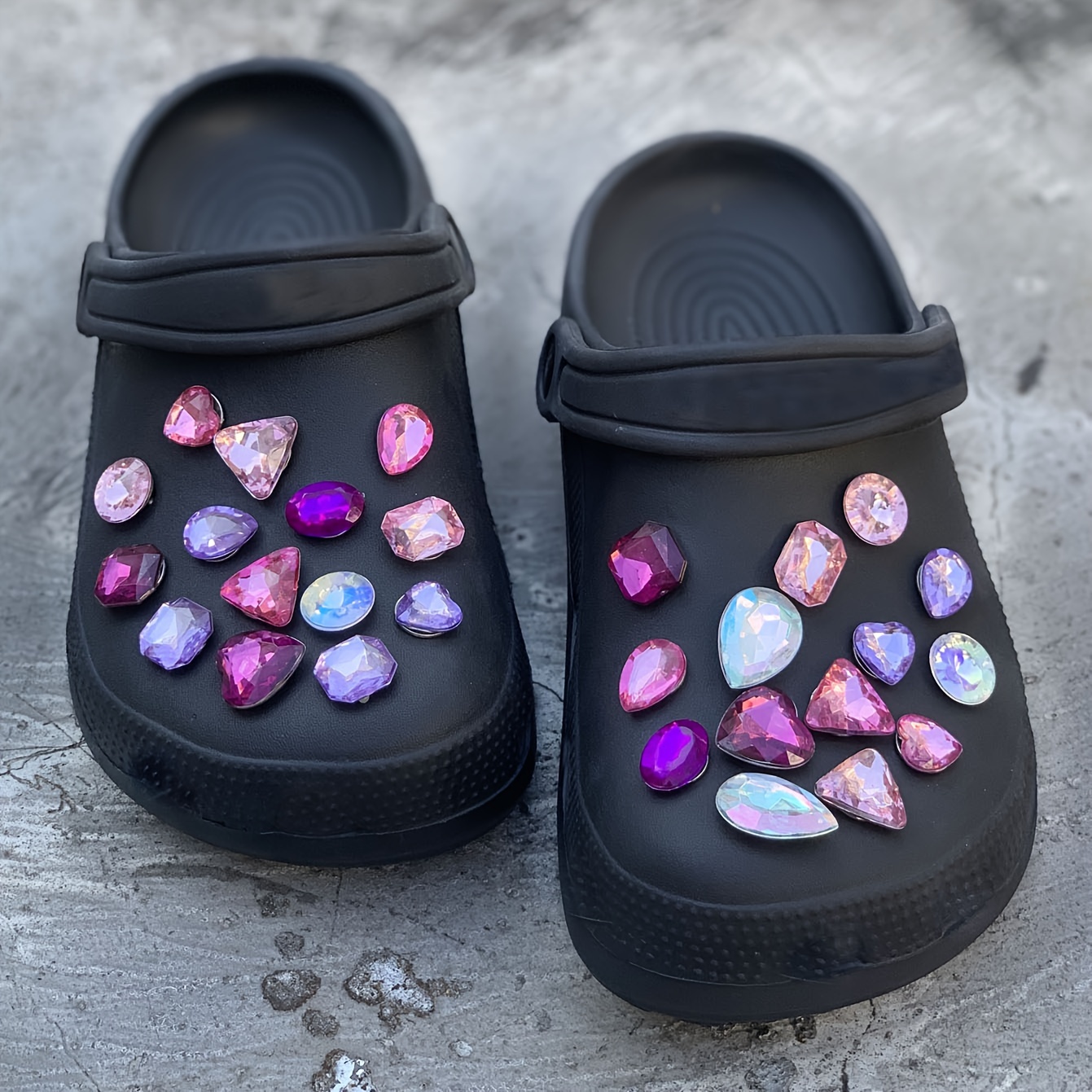 12pcs Bling Croc Charms For Clog Sandals Decoration Shoe Charms