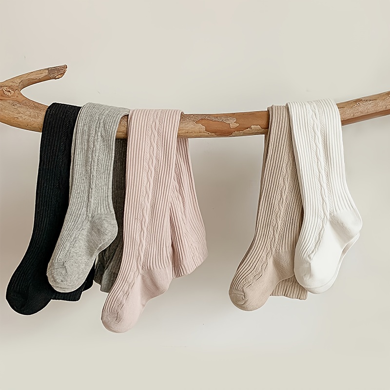 Girls Plain Color Leggings Socks Breathable Comfortable - Temu Canada