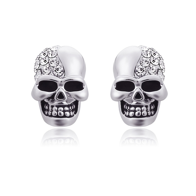 Mens skull clearance earrings