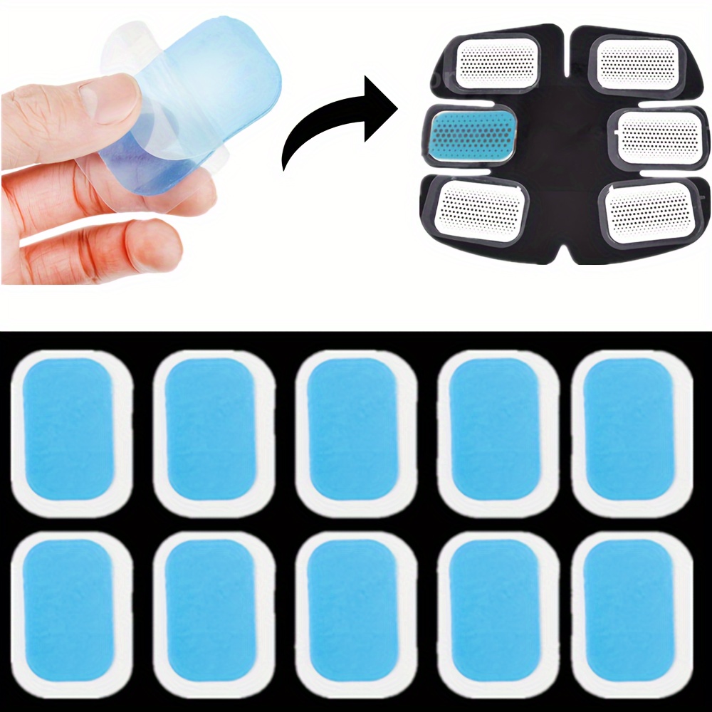 

12pcs High Adhesion Gel Stickers Replacement For Abdominal Training Device, 4cm*6cm/.57in*2.36in