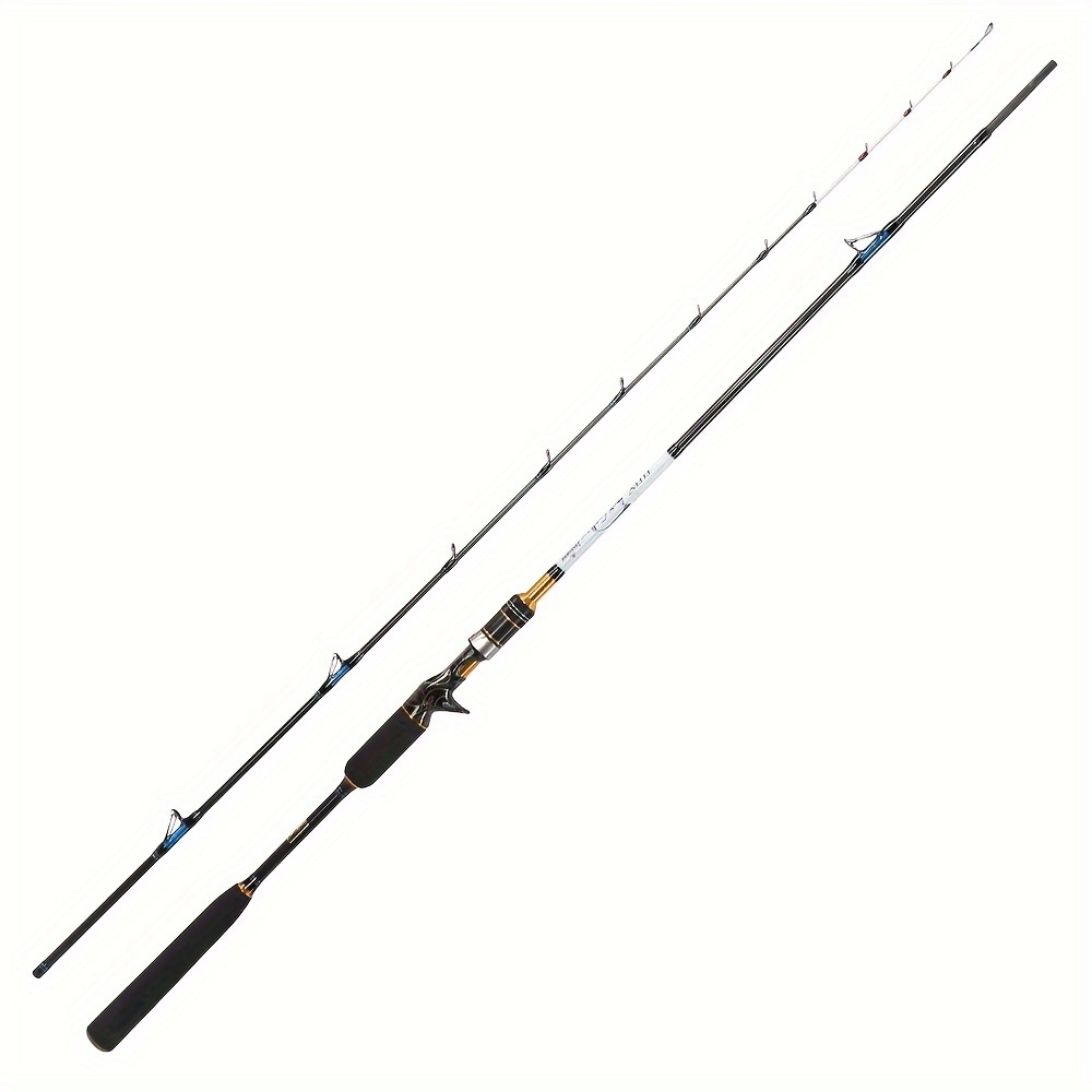 Portable Fishing Rod 1.6/1.8m Fiberglass Spinning Baitcasting Rod