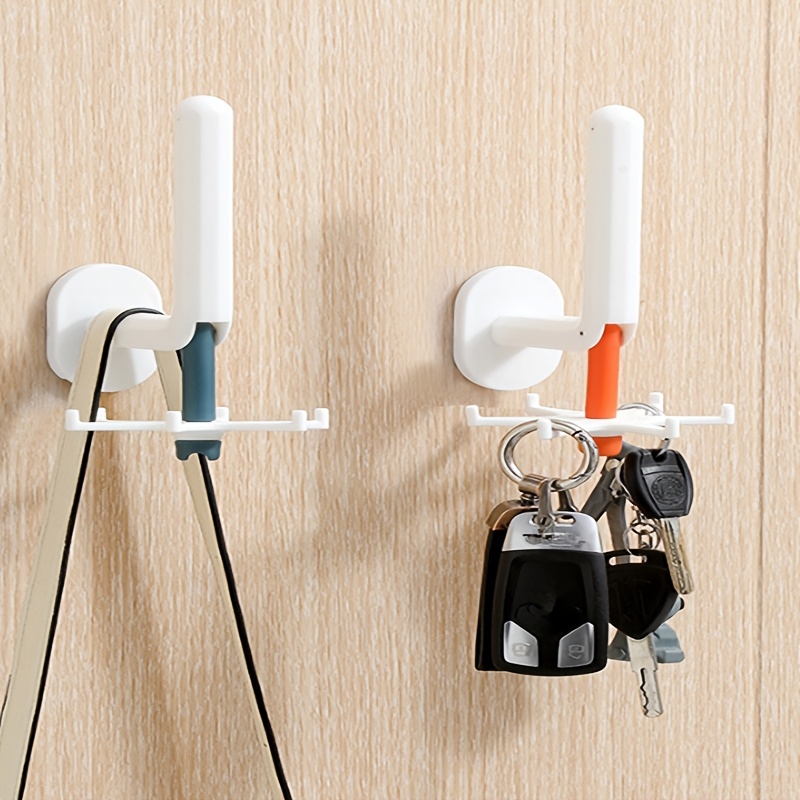 360 Rotating Hook with Sticky Punching Wall Mount