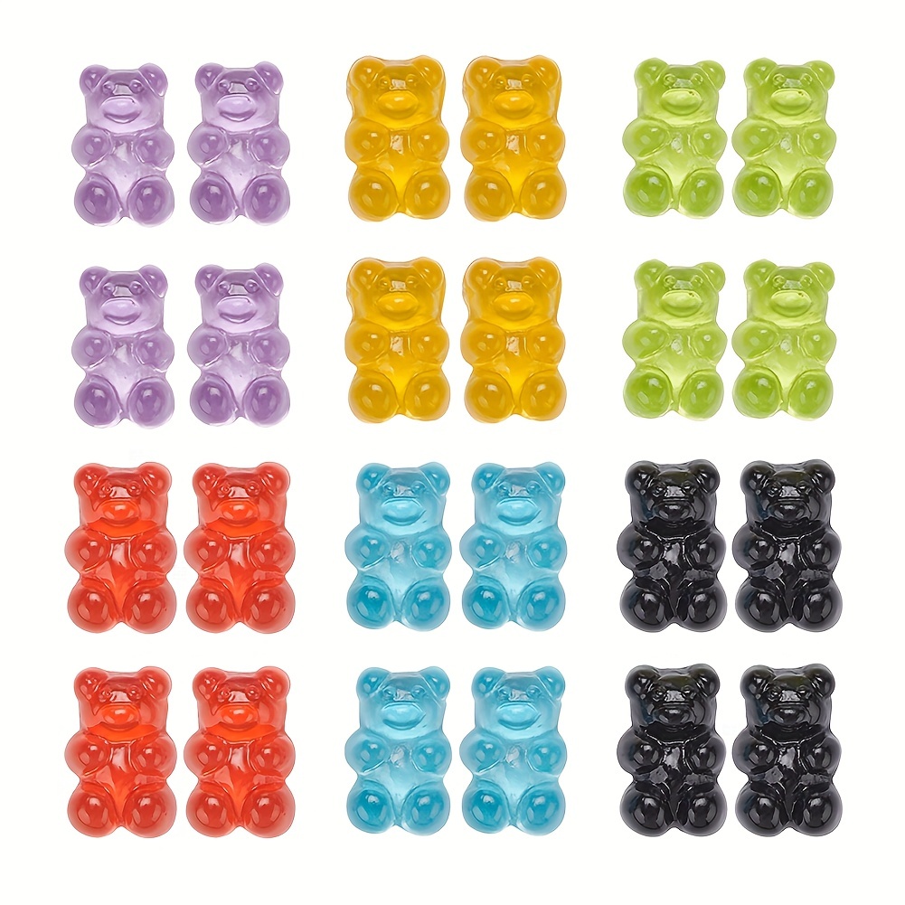 10/30/50Pcs Color Translucent 3D Mixed Cartoon Resin Scrapbook  Embellishments DIY ACCESSORI Craft Scrapbooking