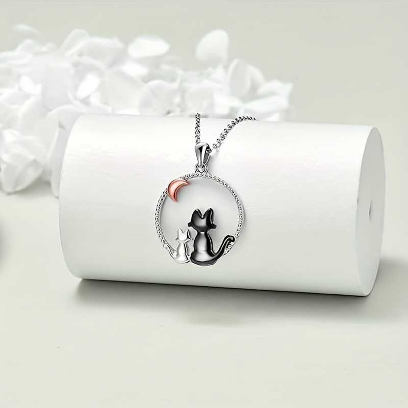 new exquisite european american creative two cute cats moon Temu