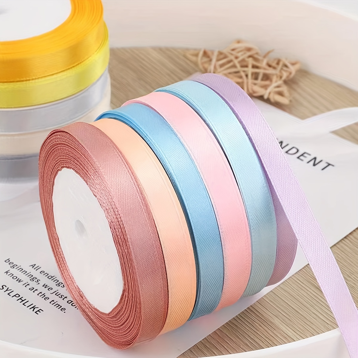 Satin Ribbon 22 Meters Gift Flower Packaging Ribbon Cake - Temu