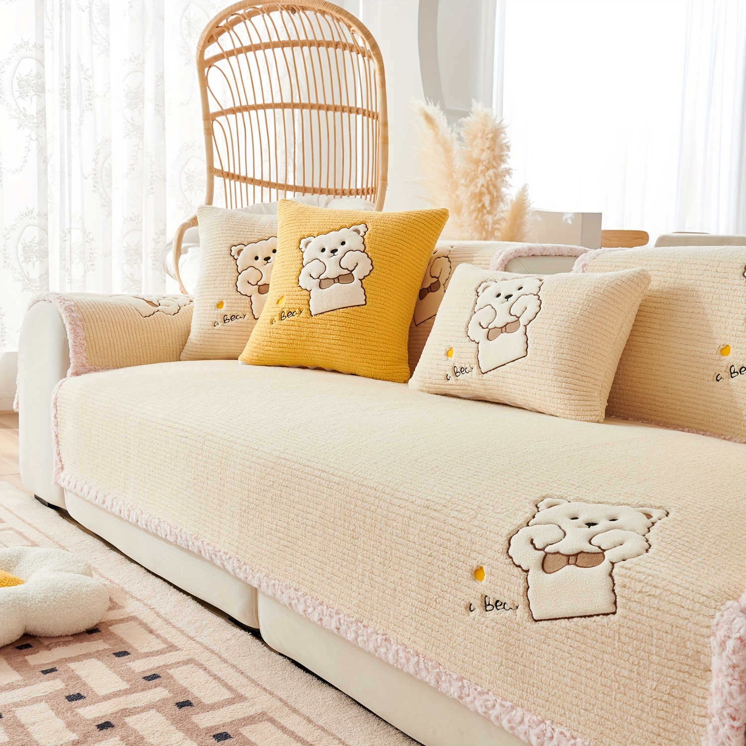 Imitation Rabbit Plush Sofa Cushion Pet's Favorite Dog - Temu