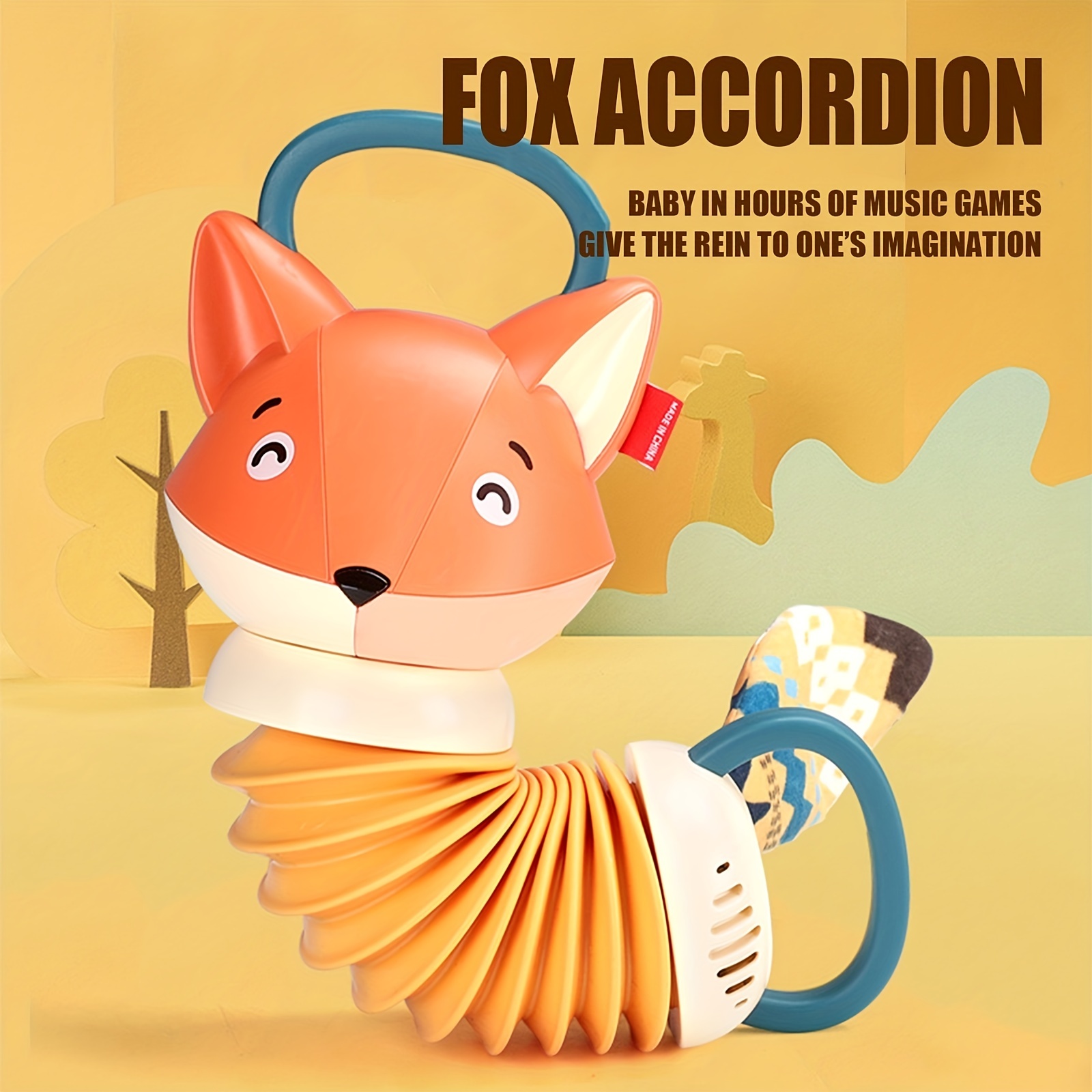 Cartoon Fox Accordion Baby Music Toys Early Educational - Temu