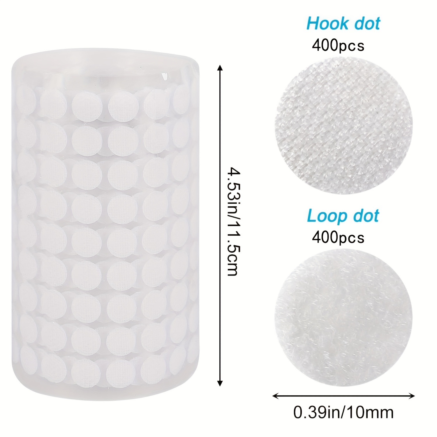 0.59 Self adhesive Hook Loop Coins Waterproof Strong - Temu