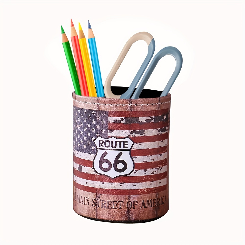 Rustikaler Stifthalter Mit Usa-flagge, Route 66, Make-up-pinselhalter,  Stifthalter, Perfekt Für Studenten, Verpassen Sie Nicht Diese Tollen  Angebote