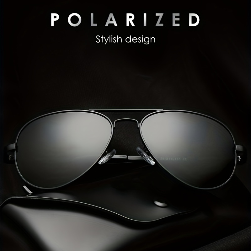 Mens Fashion Sunglasses Anti Uv Polarized Sunglasses For Day - Temu