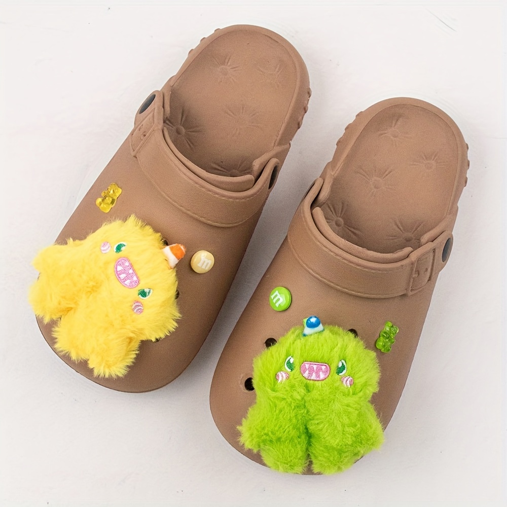Brown Croc Clogs With Charms 