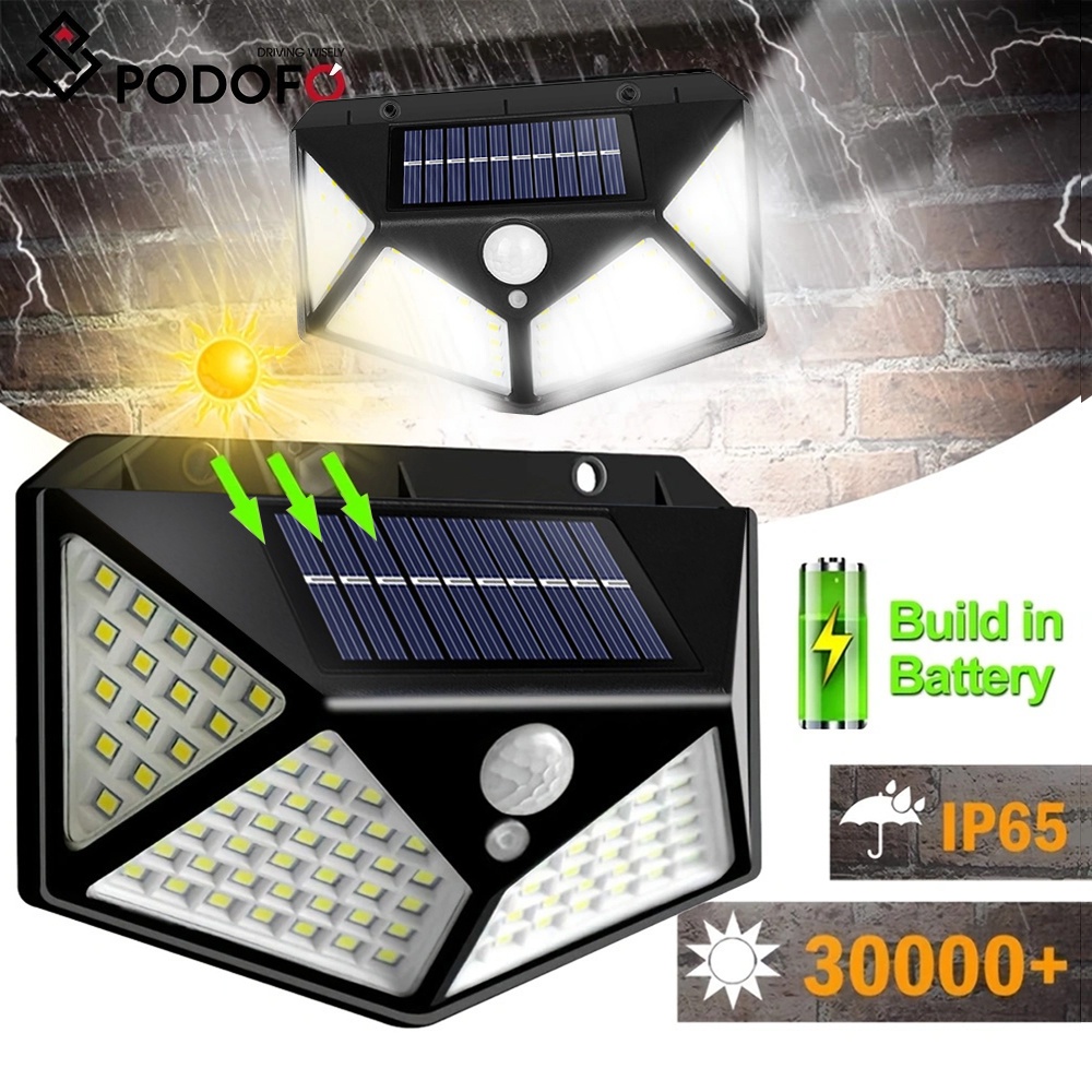 Focos solares para exteriores, IP65, luces solares para exteriores,  impermeables, 6500 K y 3 modos, luces solares para exteriores, sensor de