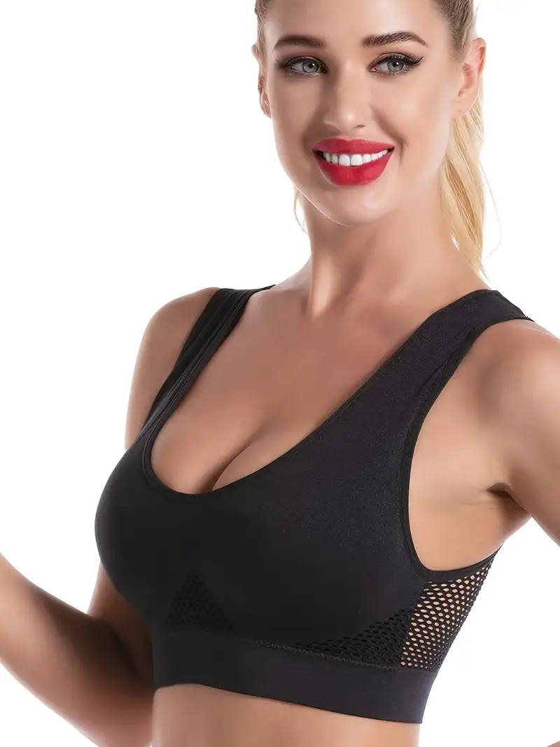 Sexy Slim Gym Yoga Vest Bra Underwear Women Crop Sportswear Workout  Breathable Female Fitness Bra