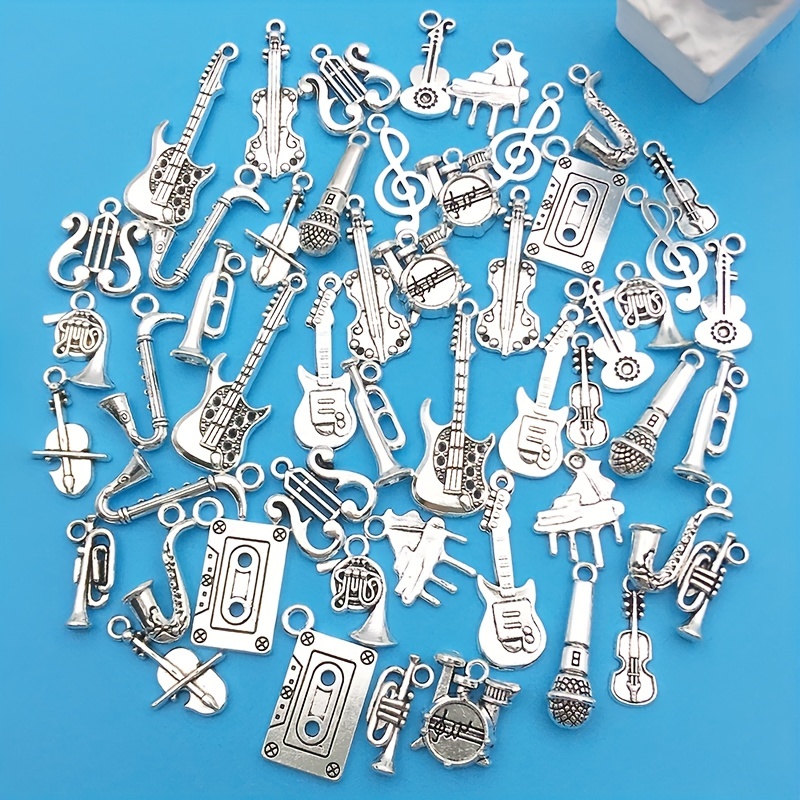 10 X Music Note Metal Charms, Beam Notes Metal Charms, Jewellery Making,  Craft Supplies, Silver Charms, Charms, Jewellery Findings, Pendant 