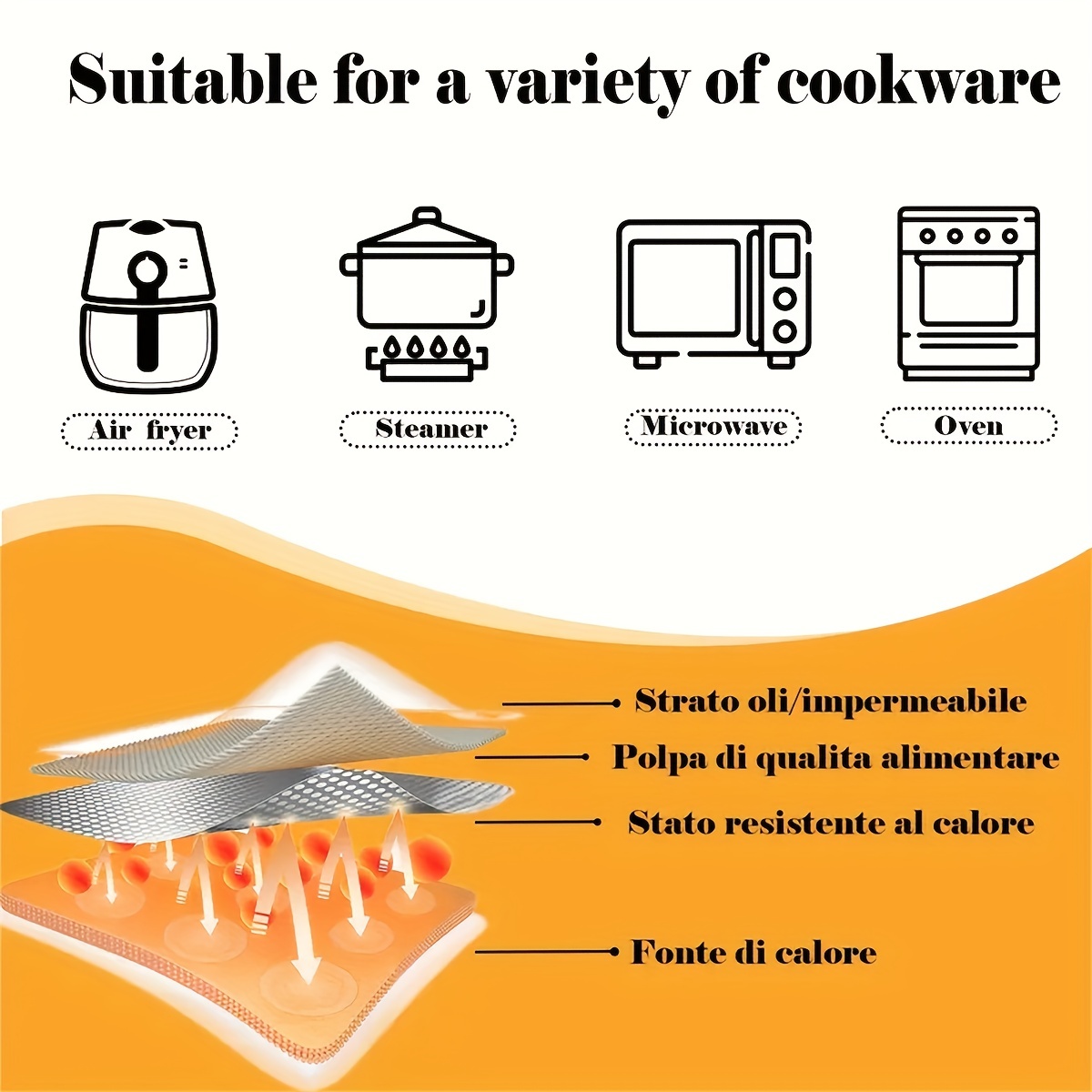 MUOOMU Air Fryer Disposable Paper Liner, 100PCS Non-Stick Round Parchment  Paper, Air Fryer Accessories, Oil