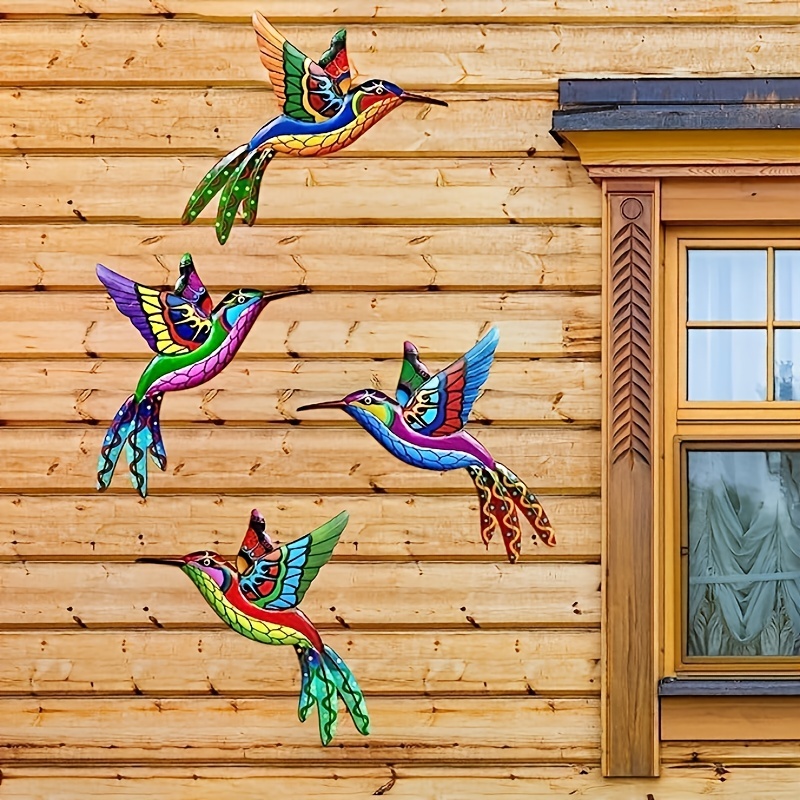 Acheter Sculpture d'art mural d'oiseau en métal, ornement suspendu d'extérieur  pour décoration de jardin et de maison