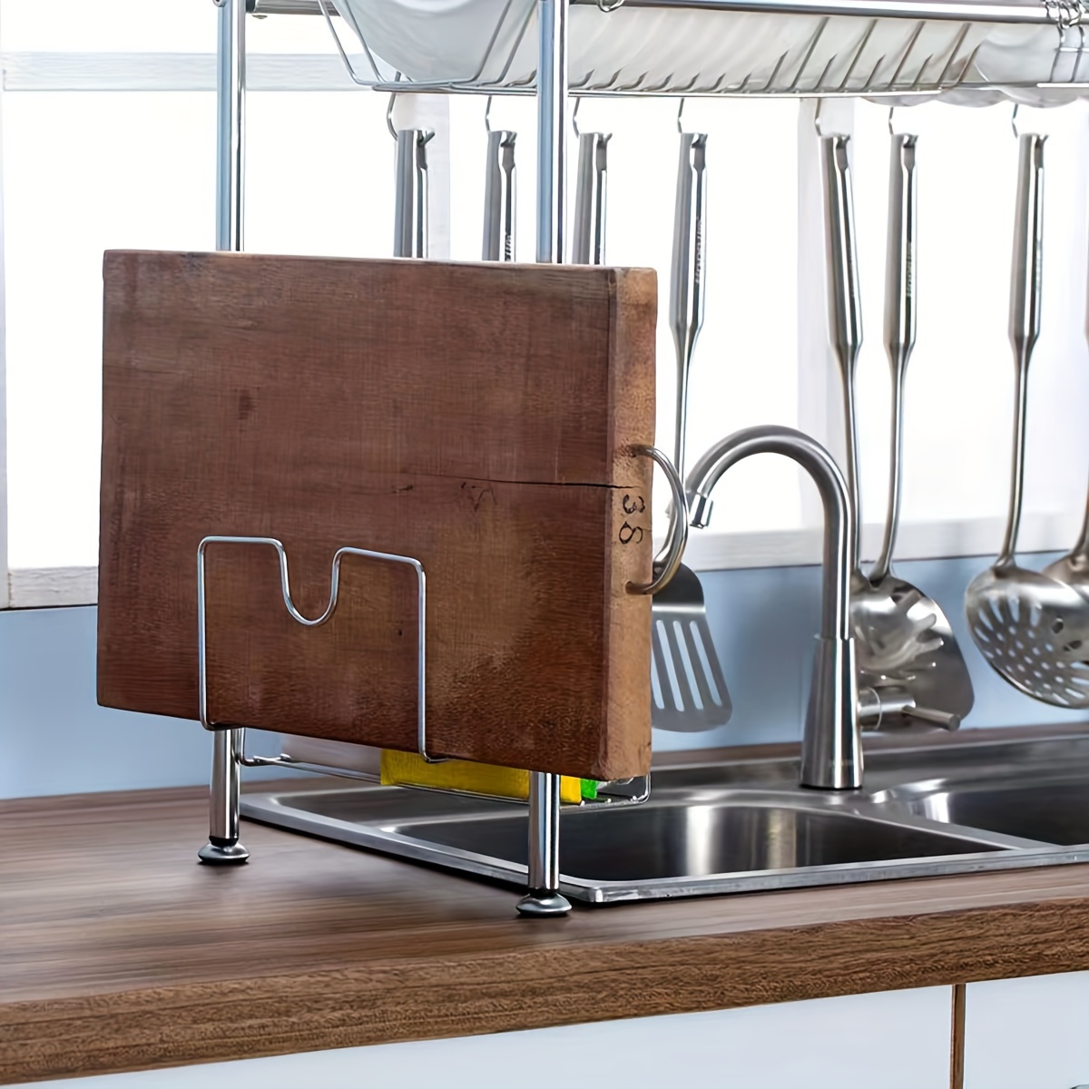 Multifunctional Stainless Steel Single Layer Sink Rack - Temu