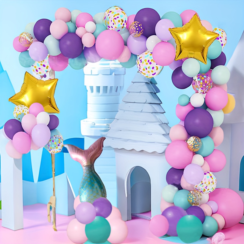 Set, Mermaid Balloon Wreath Arch Set, Birthday Party Decor, Underwater  Theme Party Decoration, Scene Decoration, Interior Decoration, Baby Shower  Deco