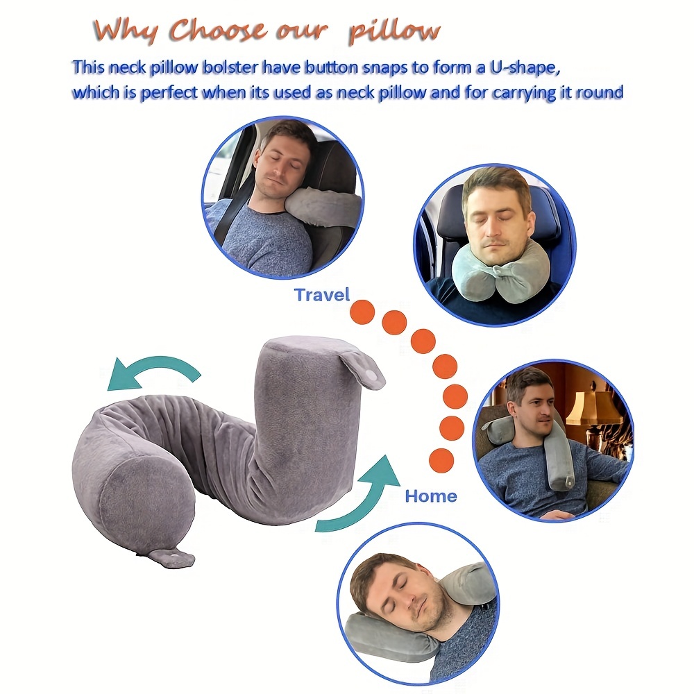 Memory Foam Travel Pillow Chin Shoulder Lumbar And - Temu