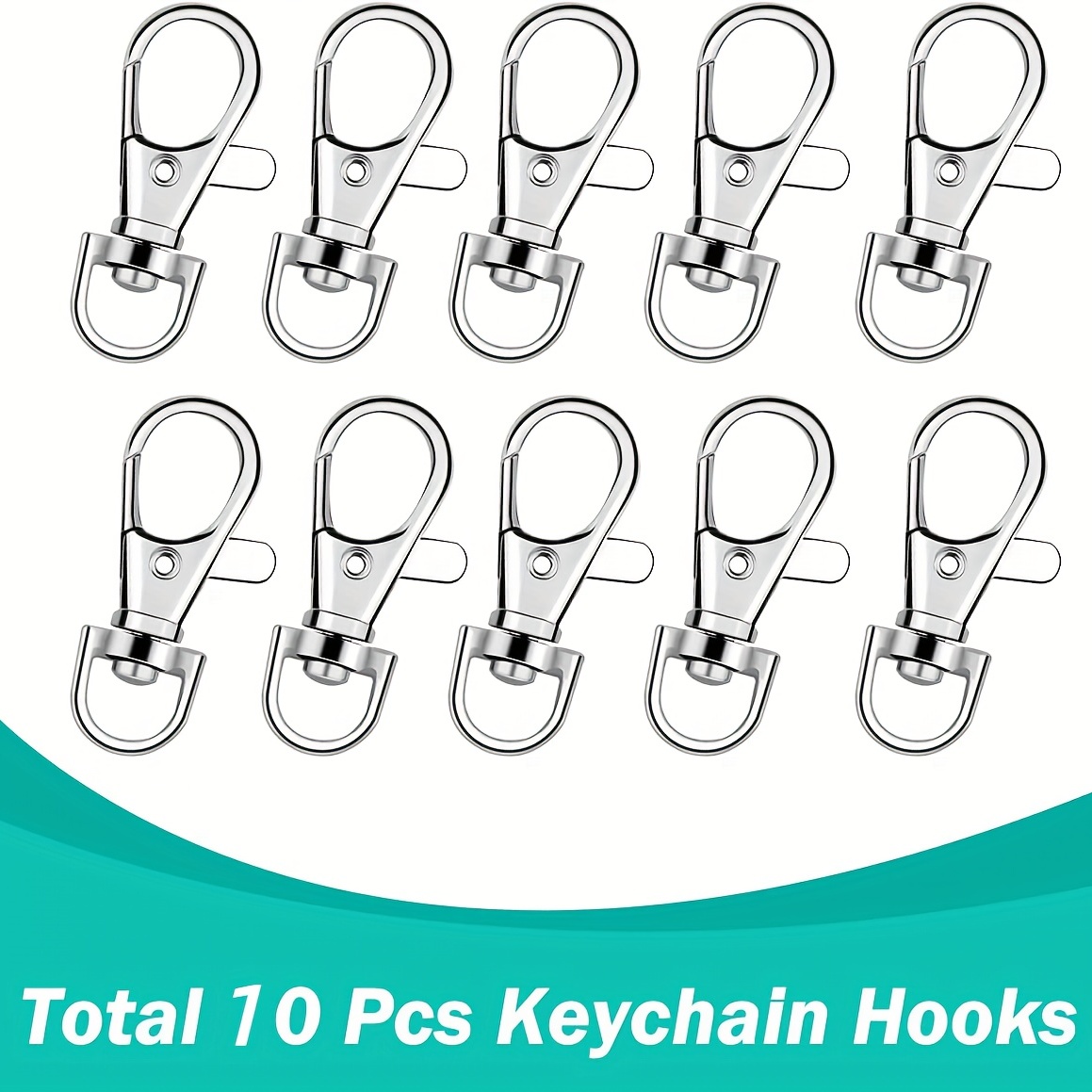 Premium Swivel Snap Hooks Key Rings Keychain Making Kit - Temu United  Kingdom