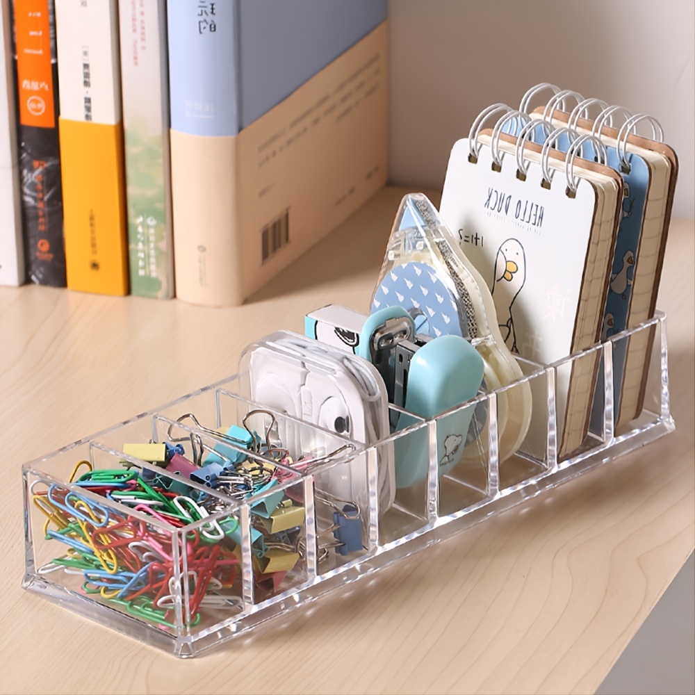 Plastic Cable Management Box, Clear Power Cord Organizer With 8