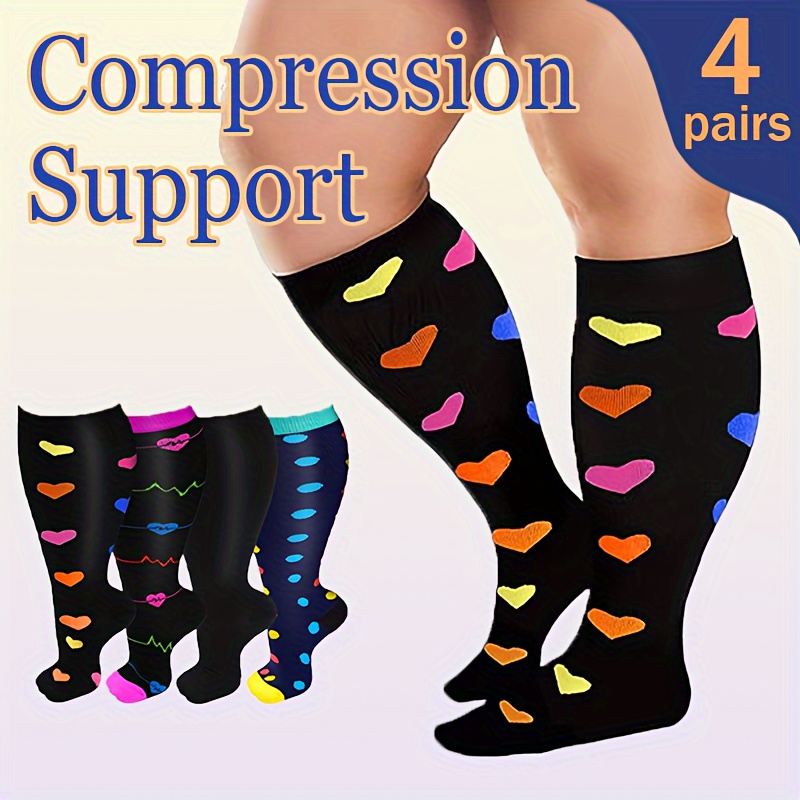 Wide Calf Copper Compression Socks for Women & Men - Diabetic Sock