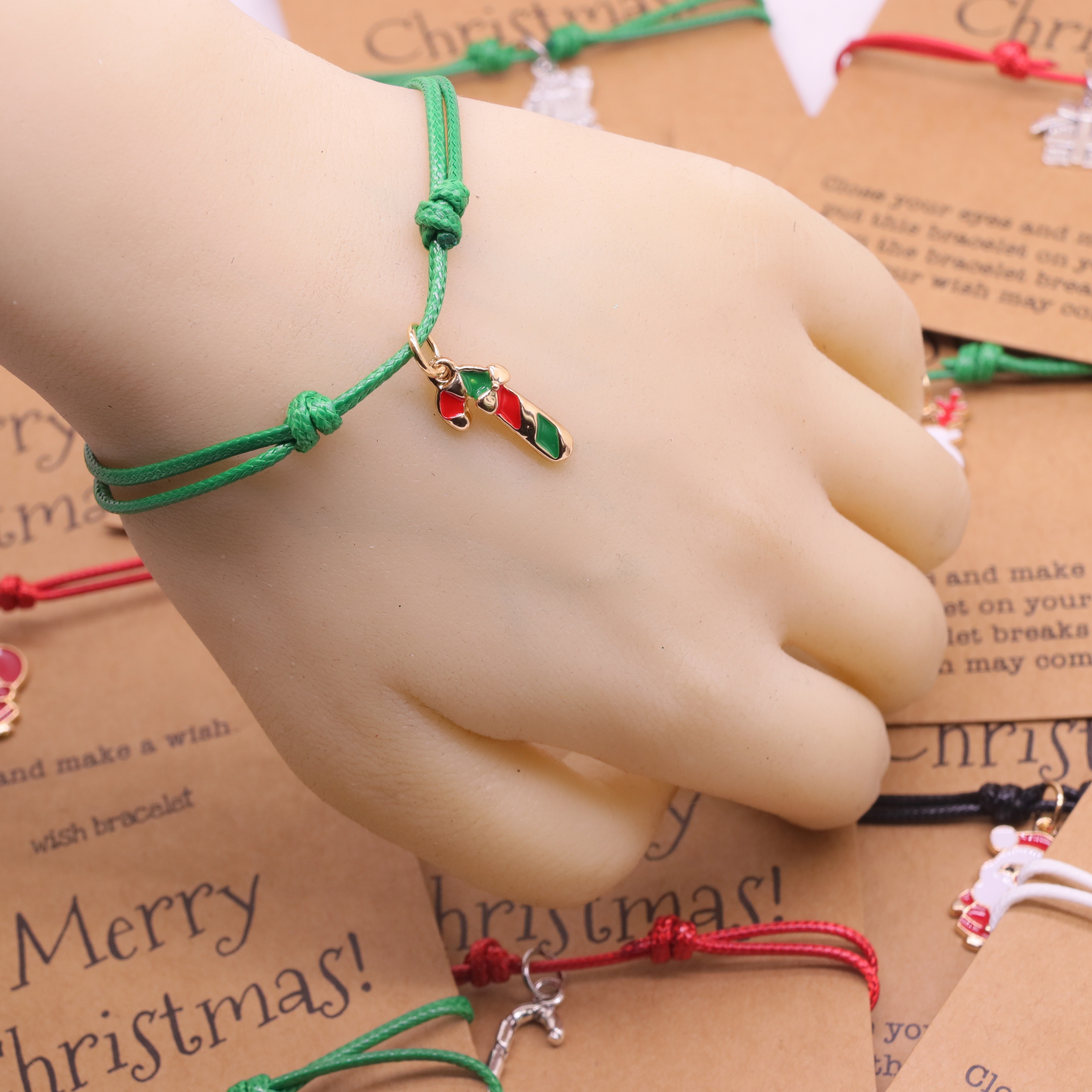 Merry Christmas Wish Bracelet, Christmas Jewelry, Christmas Gifts