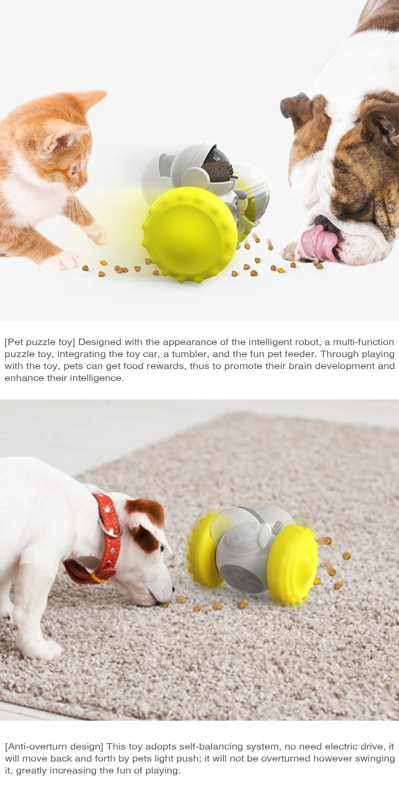 Most Popular Dog Puzzle Toy Cat Balance Car Slow Leakage - Temu