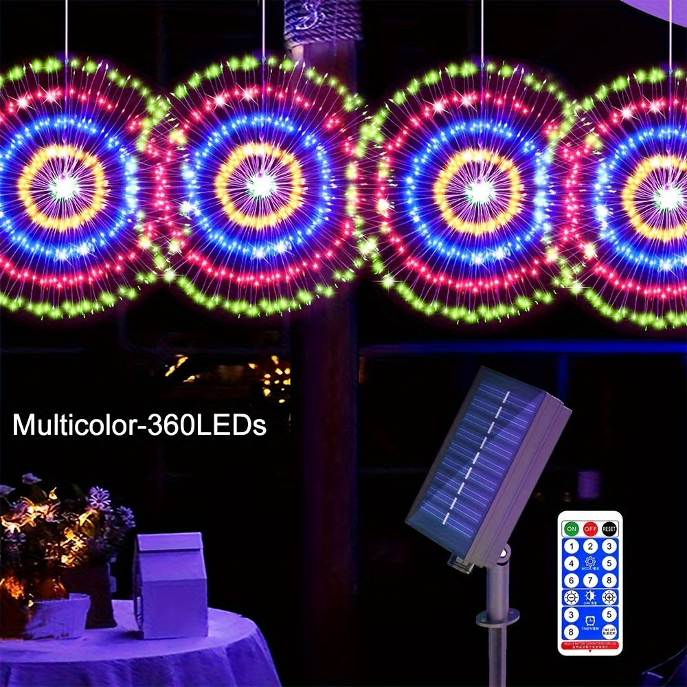 360LED/480 - Set LED Hängende Solar In 1 Germany 4 Feuerwerkslichter Temu 1