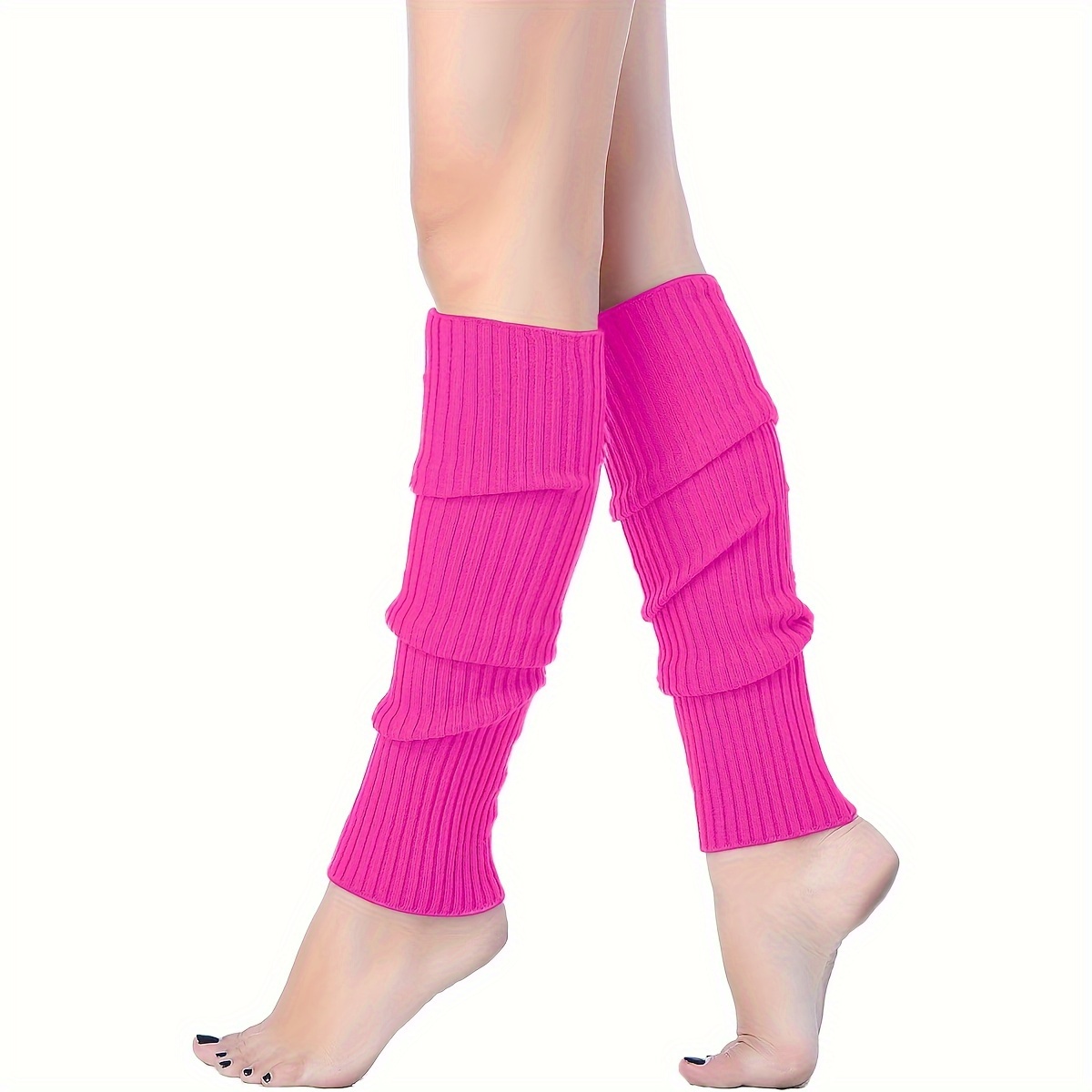 Classic Knit Leg Warmers Rib knit Knee high Leg Warmer Socks - Temu