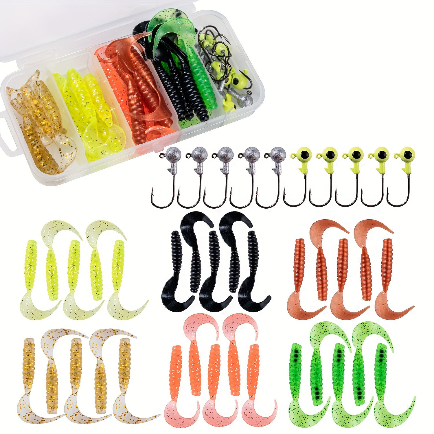 3NH® Soft Baits Head Hooks Lot Assorted Fishing Lures Tackle Box :  : Bags, Wallets and Luggage