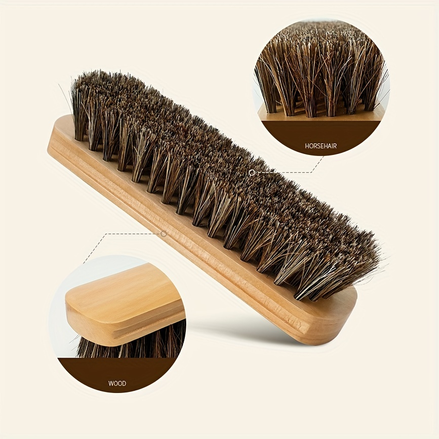 Horse Hair Shoe Brushes Cleaning Polishing Leather Care - Temu