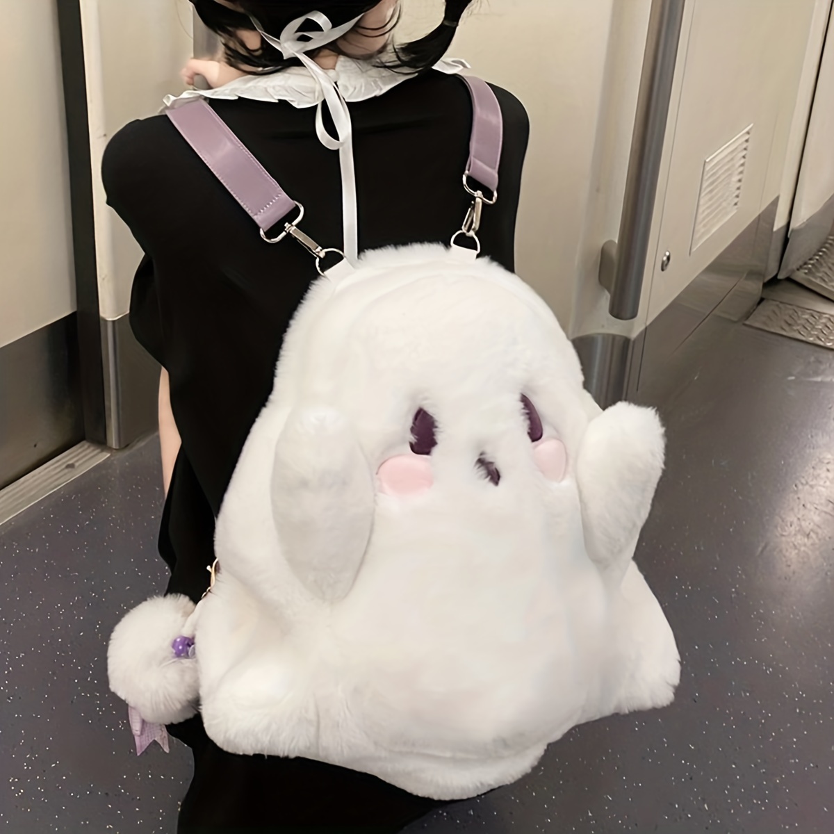 Cute Fluffy Ghost Backpack